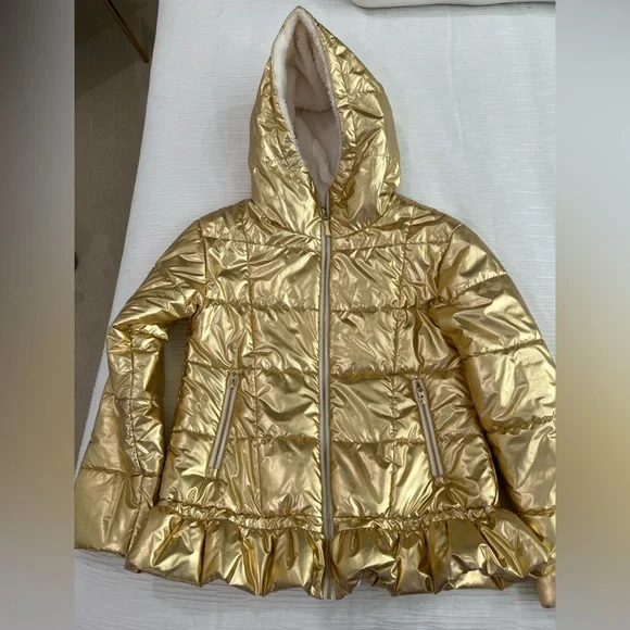 Kate Spade Gold Puffer Jacket - Picture 2 of 5
